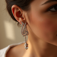 Diamond drop earrings