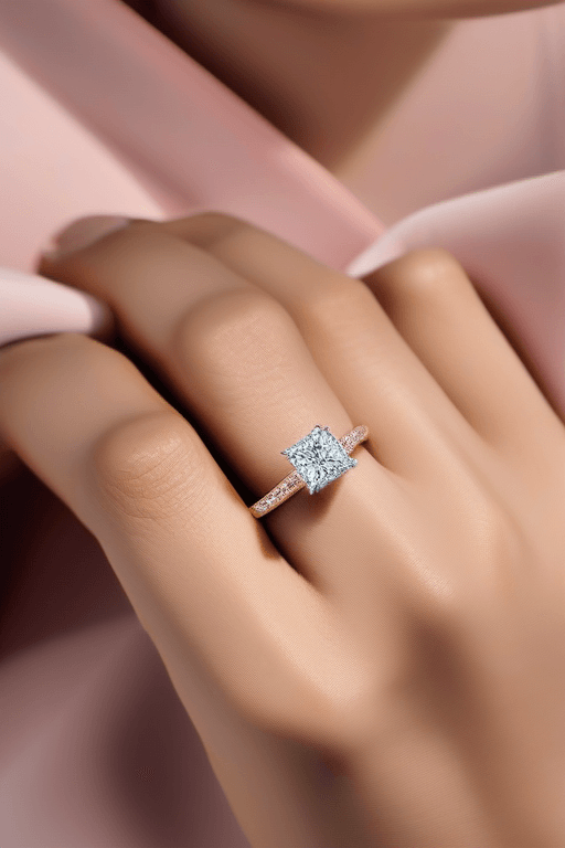 diamond ring with topaz