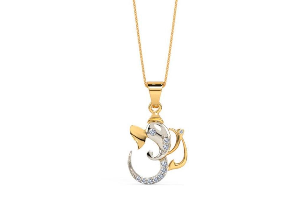 lord ganesh fancy gold pendant